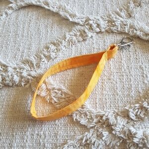 Patch & Roam one of a kind zero waste Tangerine Tie dye  Keychain Wristlet